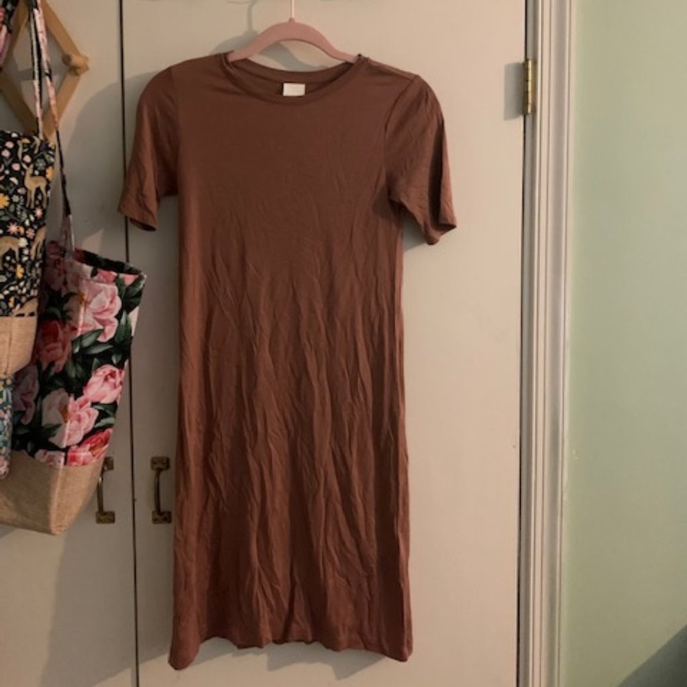 Rosy Natural Color T-Shirt Dress